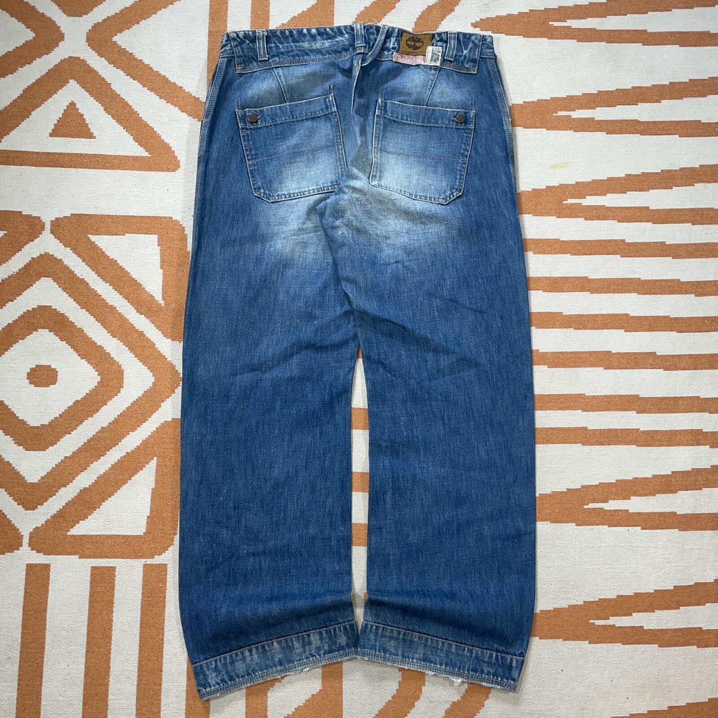 Timberland 00s Baggy Workwear Denim Blue Jeans 36x31