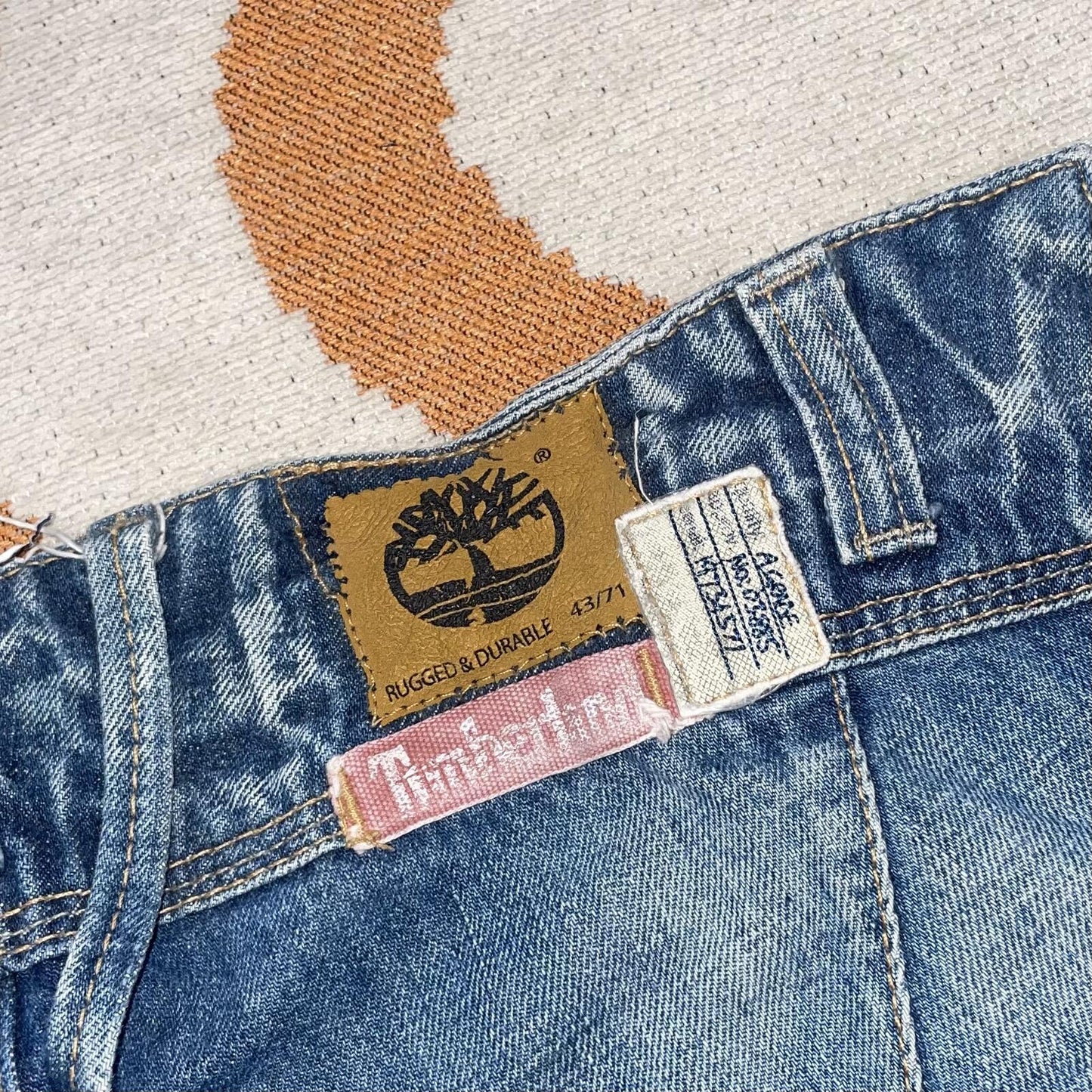 Timberland 00s Baggy Workwear Denim Blue Jeans 36x31