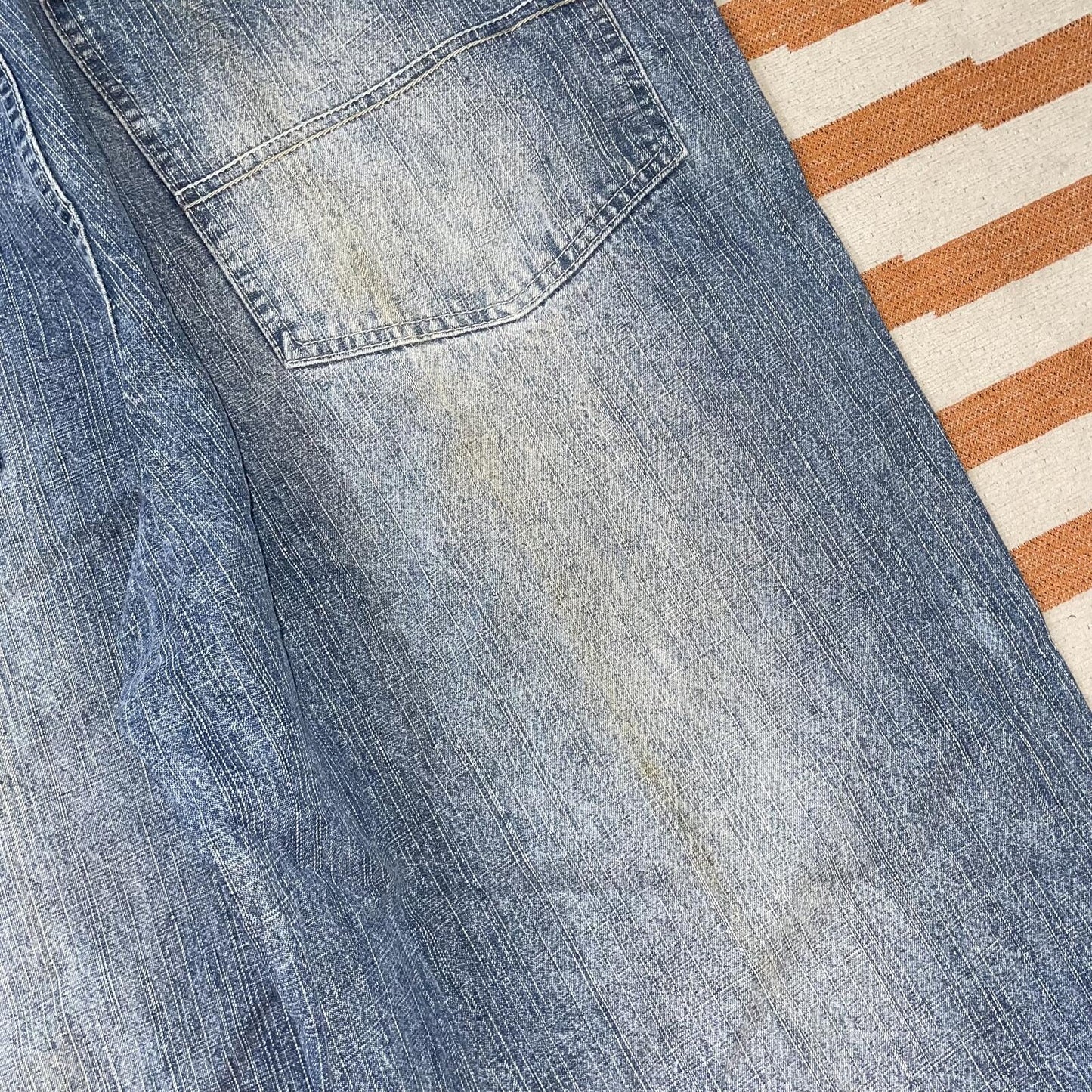 Southpole 00s Baggy Hexagon Denim Blue Jeans 36x34