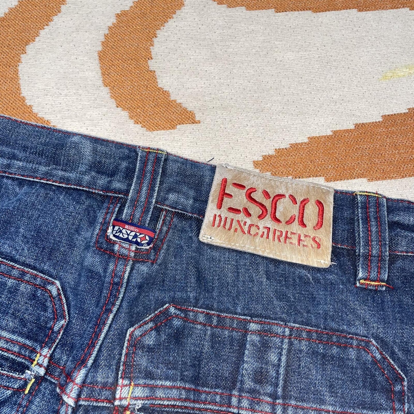 Esco 00s Zipoff Embroidered Heavy Cargo Jeans 28x32