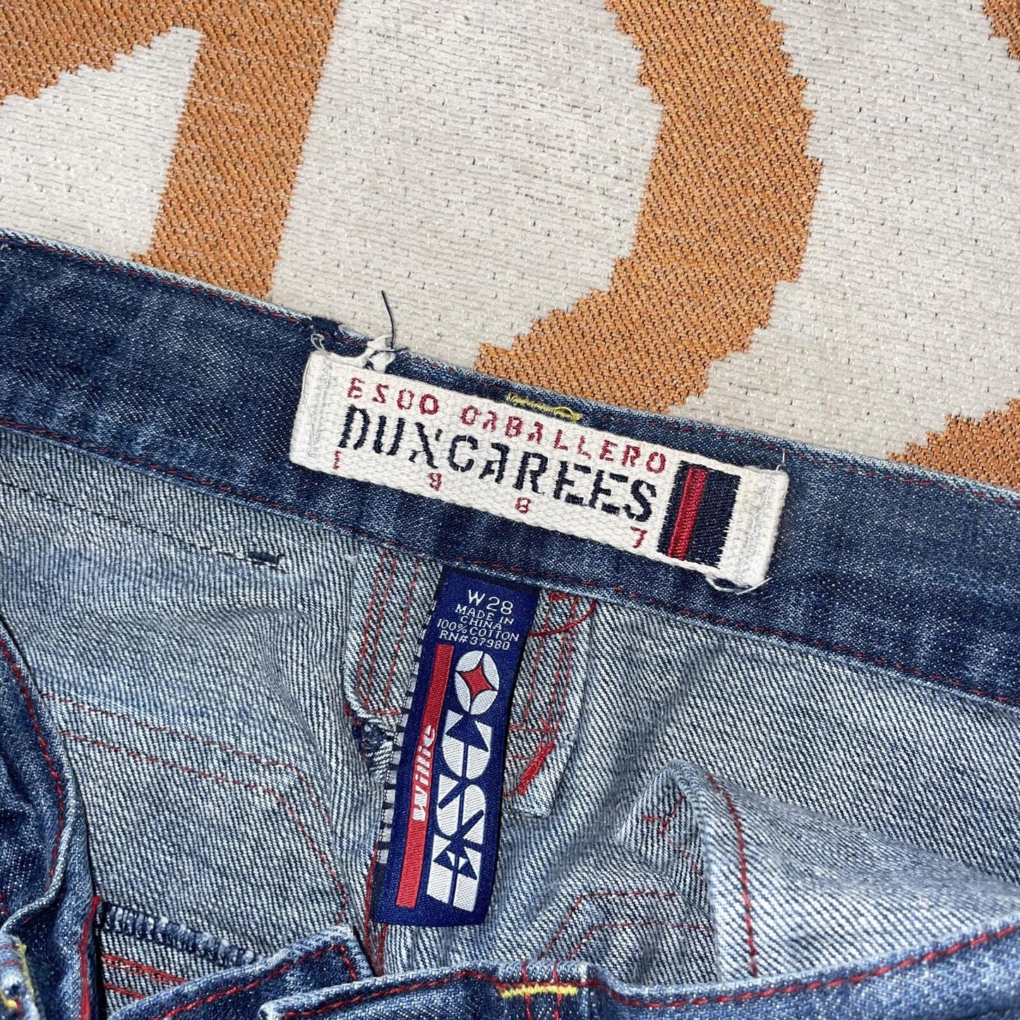 Esco 00s Zipoff Embroidered Heavy Cargo Jeans 28x32