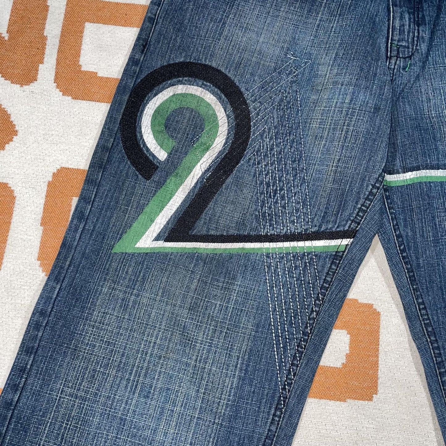 Southpole 00s Printed Baggy Denim Jeans 38x32