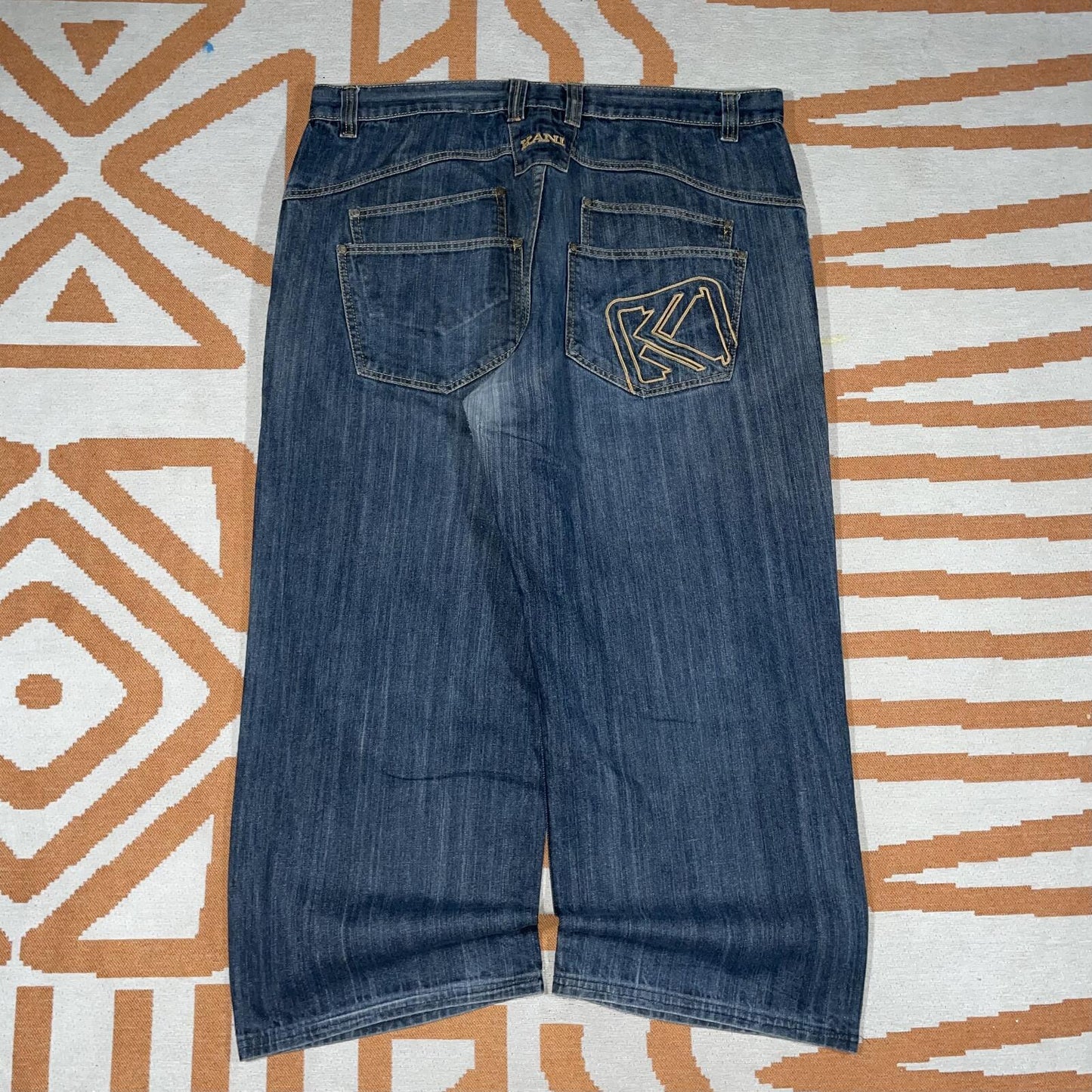Karl Kani 00s Embroidered Gold ‘K’ Baggy Jeans 40x29