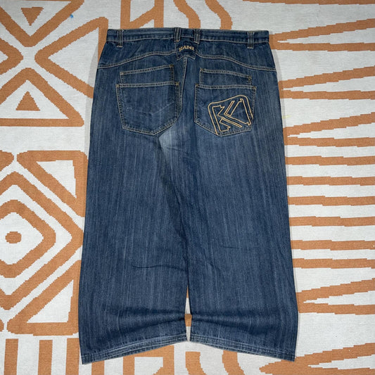 Karl Kani 00s Embroidered Gold ‘K’ Baggy Jeans 40x29