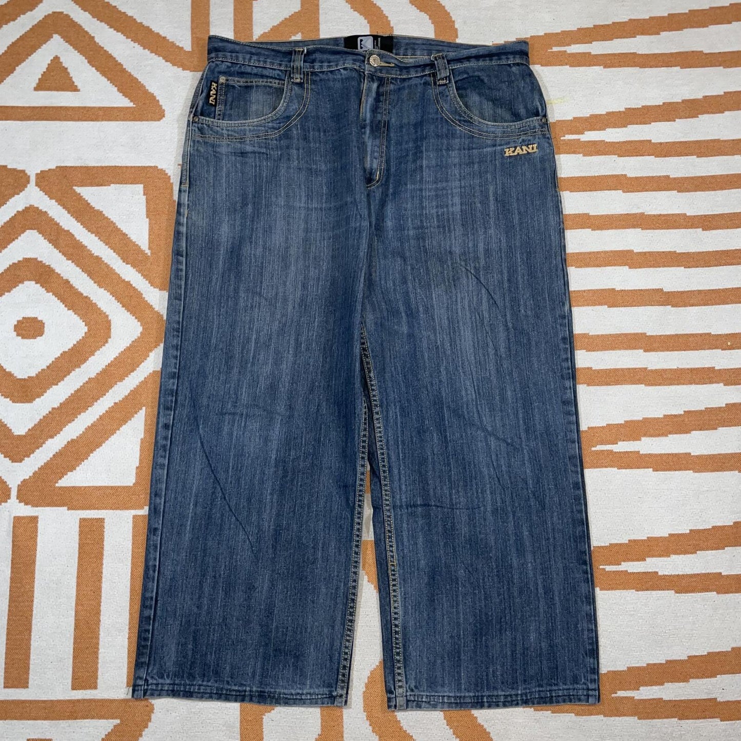 Karl Kani 00s Embroidered Gold ‘K’ Baggy Jeans 40x29