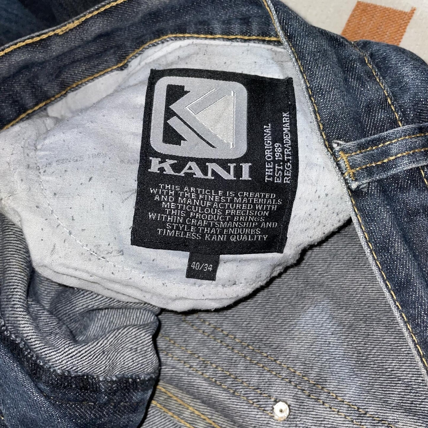 Karl Kani 00s Embroidered Gold ‘K’ Baggy Jeans 40x29