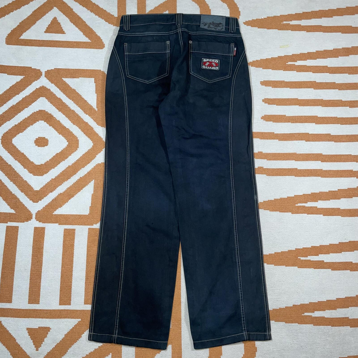 Fubu 00s Embroidered Racing Black Jeans 32x32