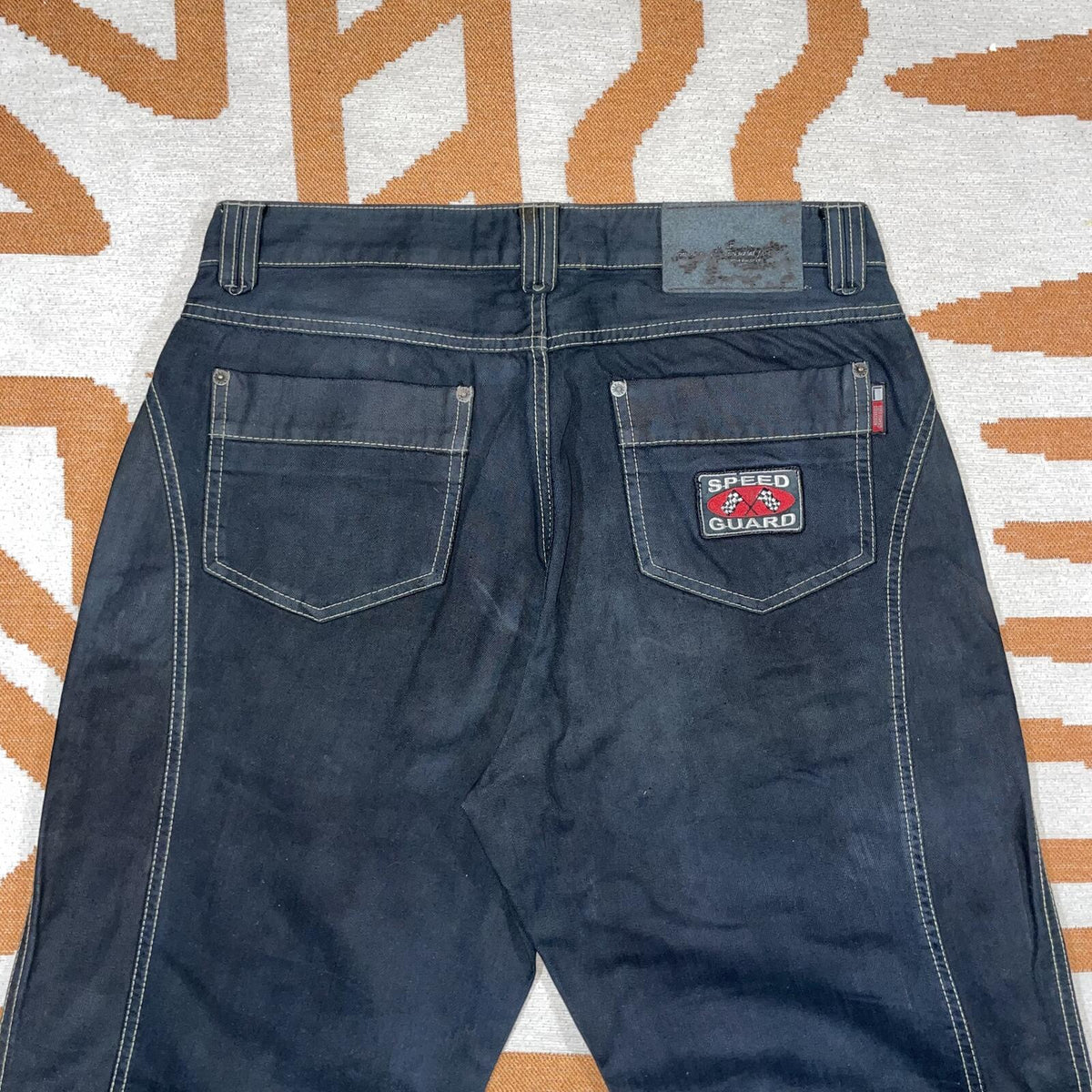 Fubu 00s Embroidered Racing Black Jeans 32x32
