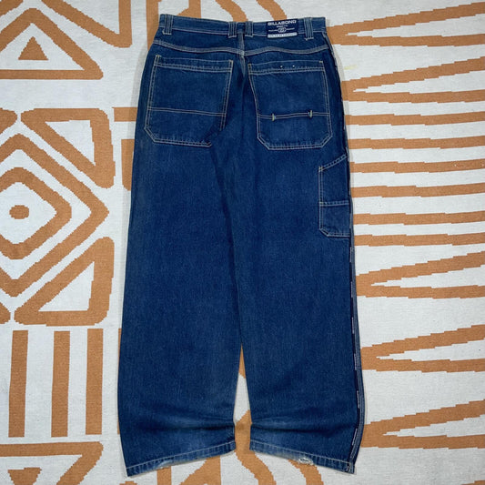 Billabong 00s Spec73 Patched Baggy Blue Jeans 33x33