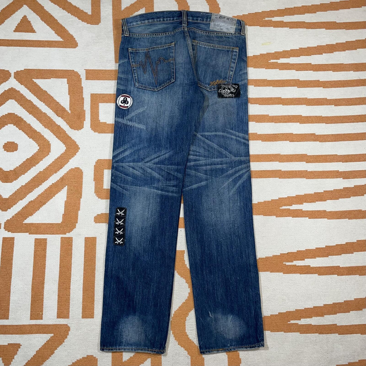 Zetetic 00s Patched Japanese Denim Jeans 32x33