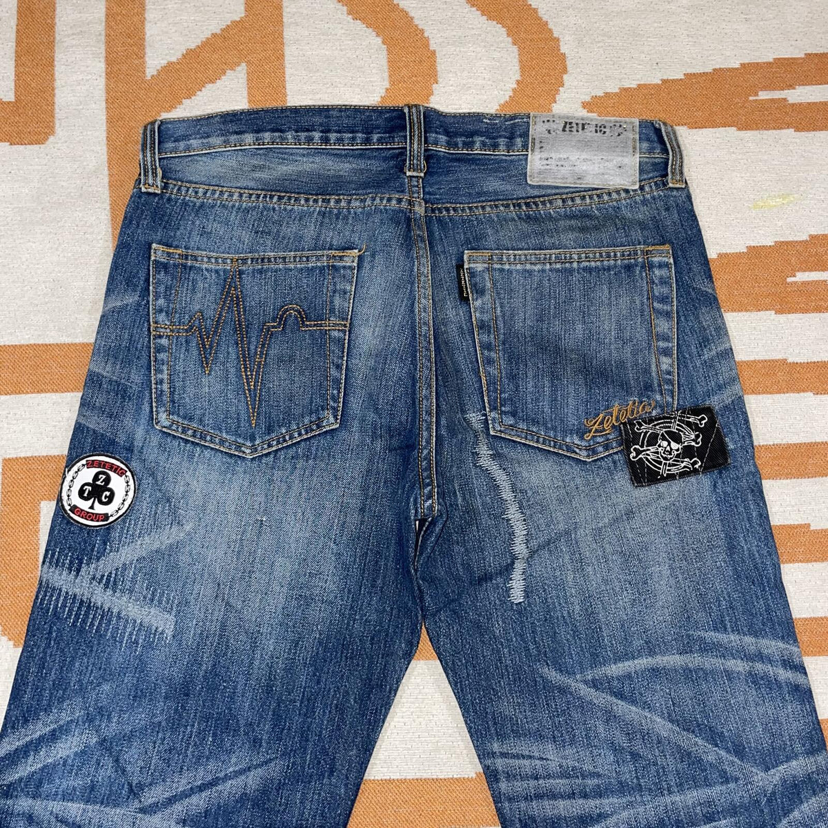 Zetetic 00s Patched Japanese Denim Jeans 32x33