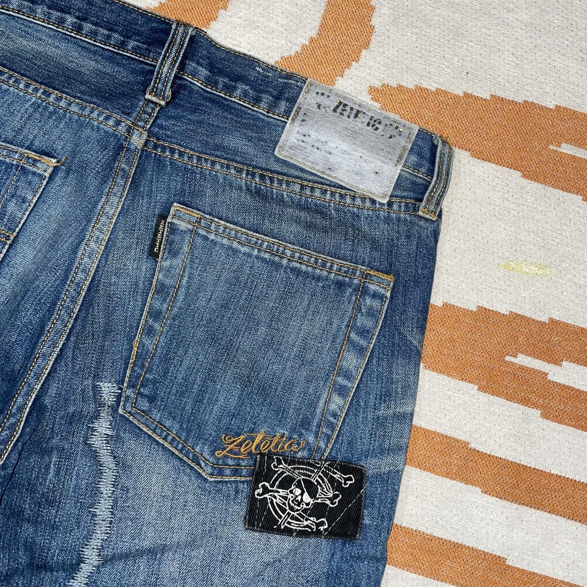 Zetetic 00s Patched Japanese Denim Jeans 32x33