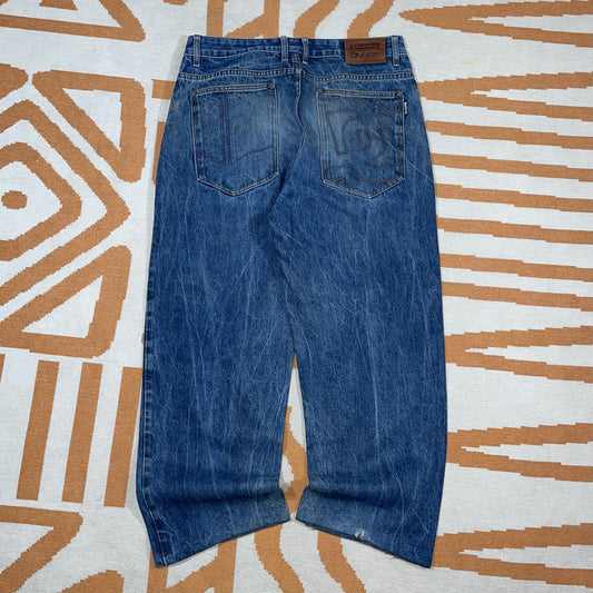 DNGRS 00s Baggy Embroidered Denim Jeans 32x26