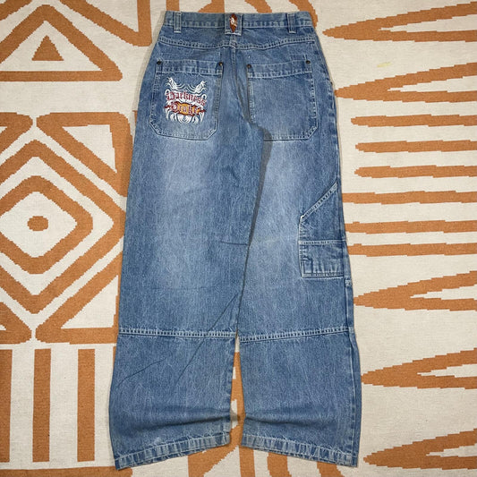 Dognose 90s Embroidered ‘Darkness Drake’ Baggy Jeans 28x32