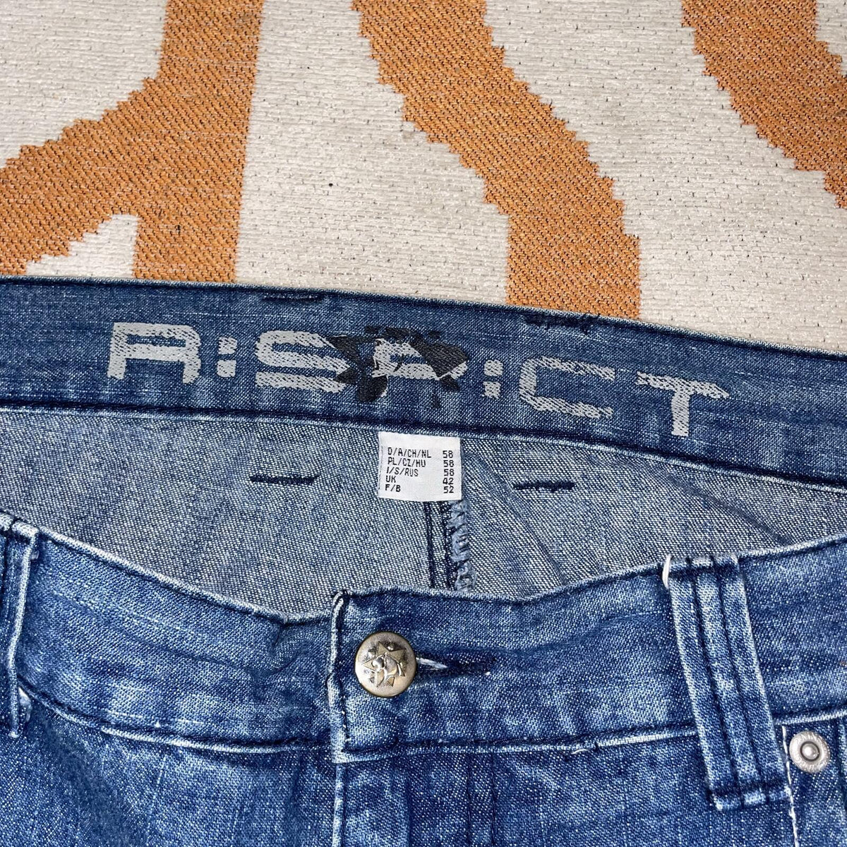 R:spc:t 00s Embroidered/Printed Baggy Denim Jeans 42x34