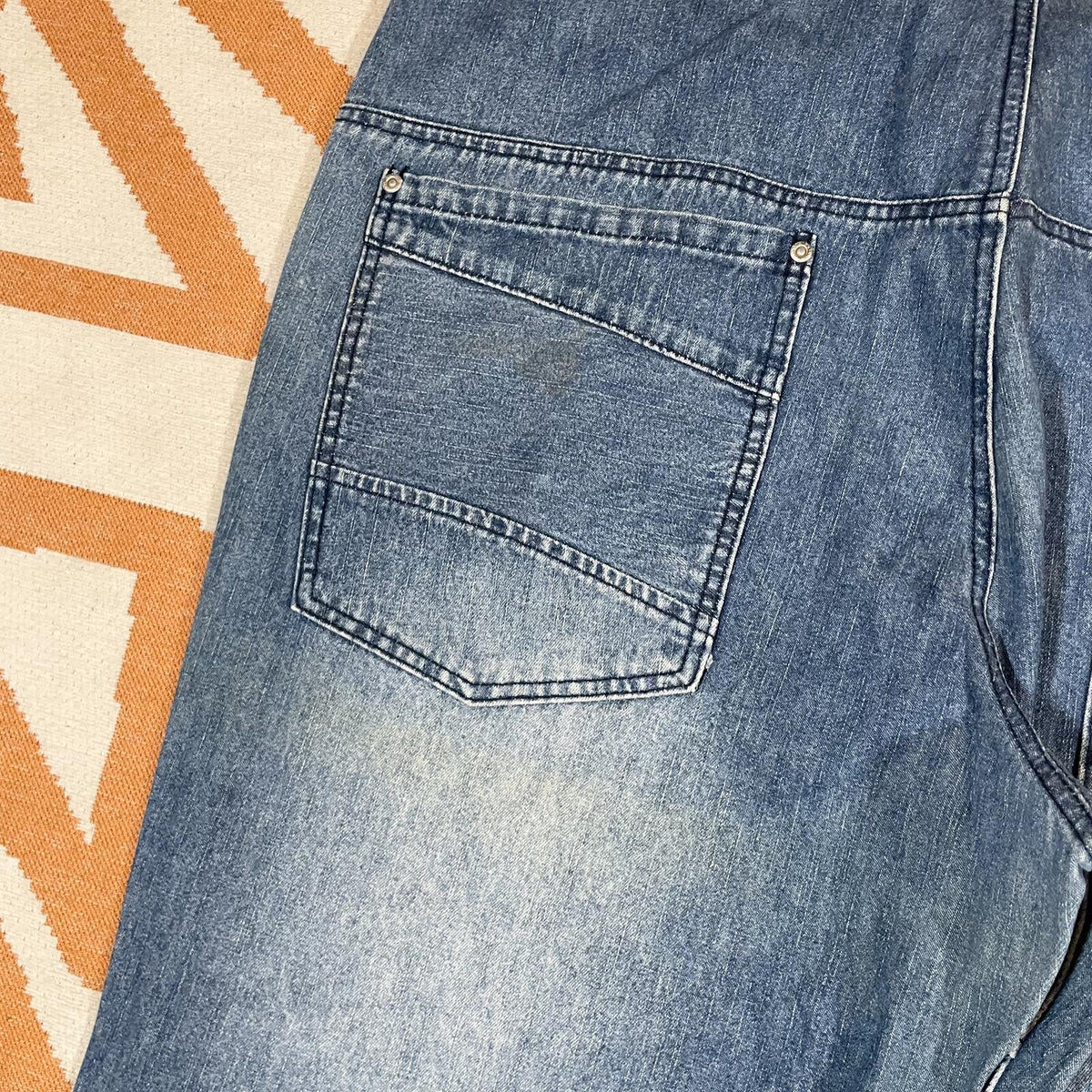 R:spc:t 00s Embroidered/Printed Baggy Denim Jeans 42x34