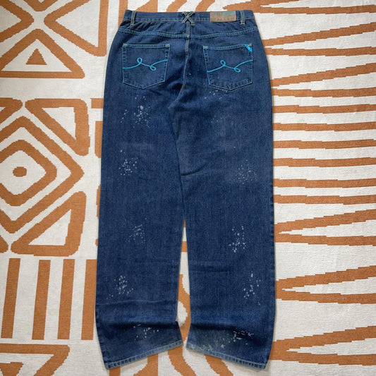 LRG 00s Embroidered Baggy Denim Jeans 36x34