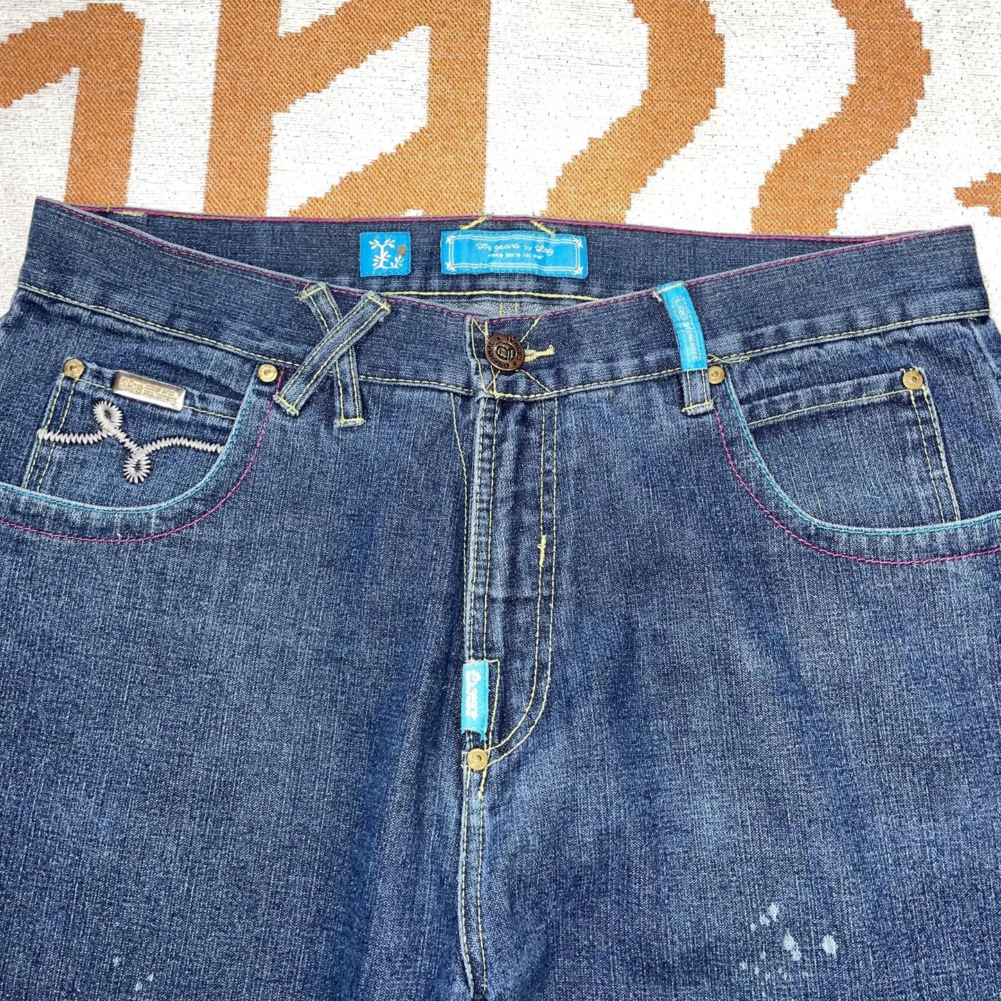 LRG 00s Embroidered Baggy Denim Jeans 36x34