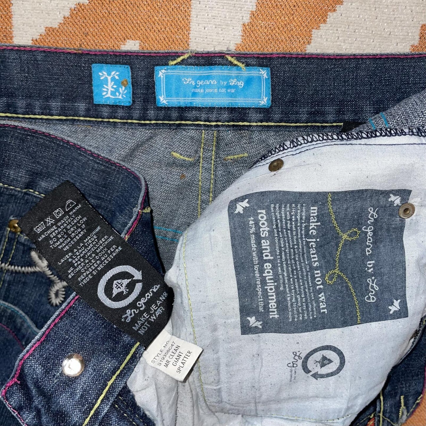 LRG 00s Embroidered Baggy Denim Jeans 36x34