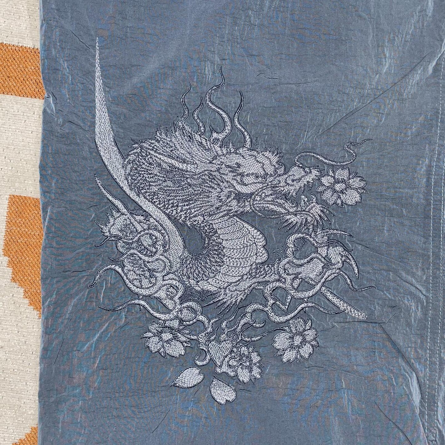 Ed Hardy x UO ‘22 Embroidered ‘Dragon’ Grey Cargo Pants 30x33