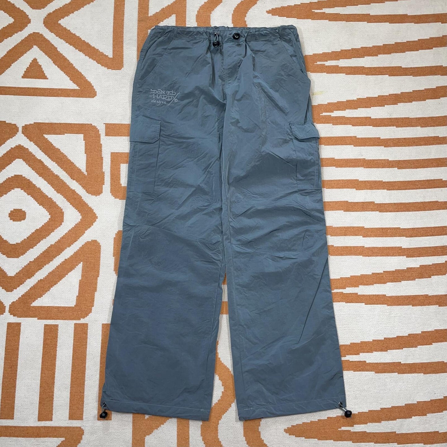 Ed Hardy x UO ‘22 Embroidered ‘Dragon’ Grey Cargo Pants 30x33