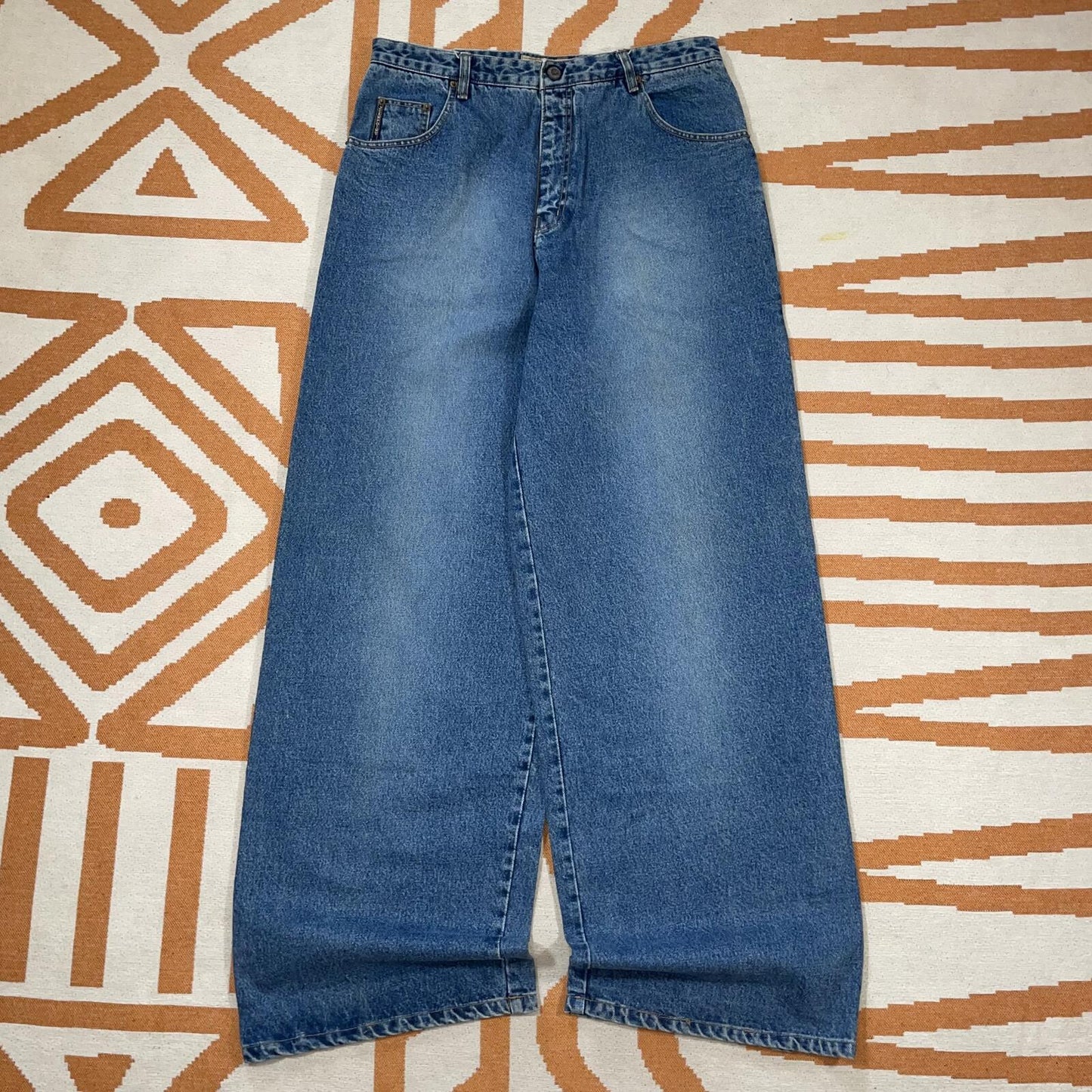 Jean Point 00s ‘Hippie Casual’ Baggy Blue Jeans 36x34