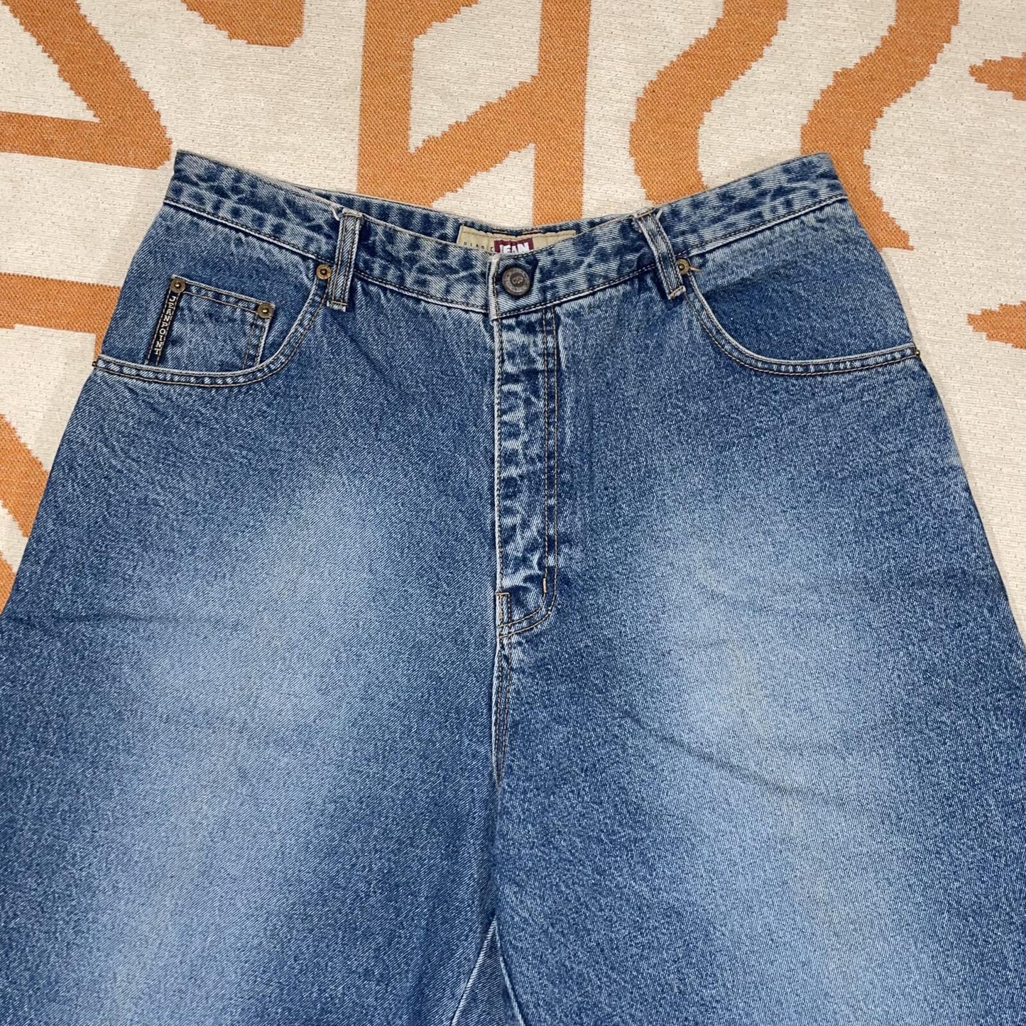 Jean Point 00s ‘Hippie Casual’ Baggy Blue Jeans 36x34