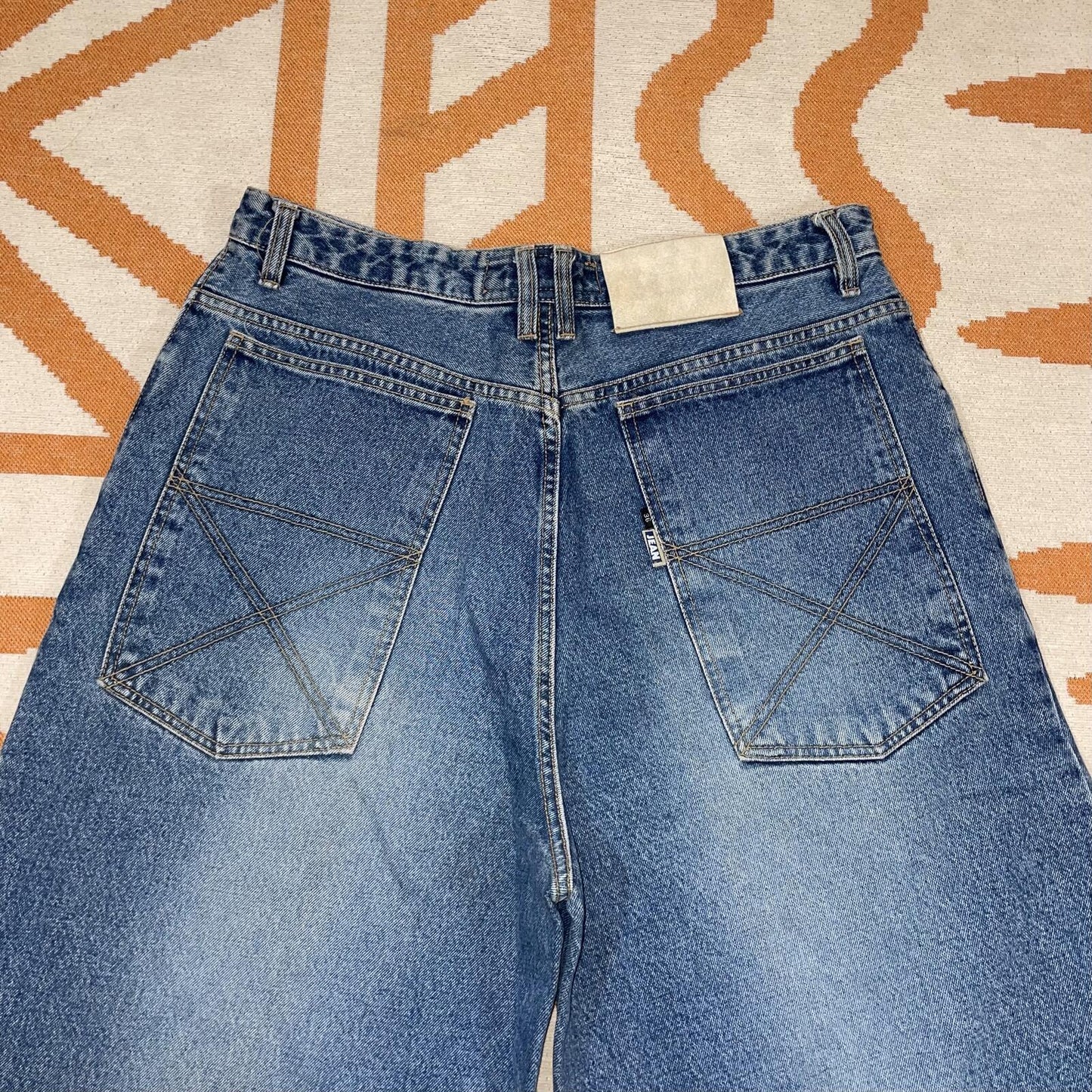 Jean Point 00s ‘Hippie Casual’ Baggy Blue Jeans 36x34