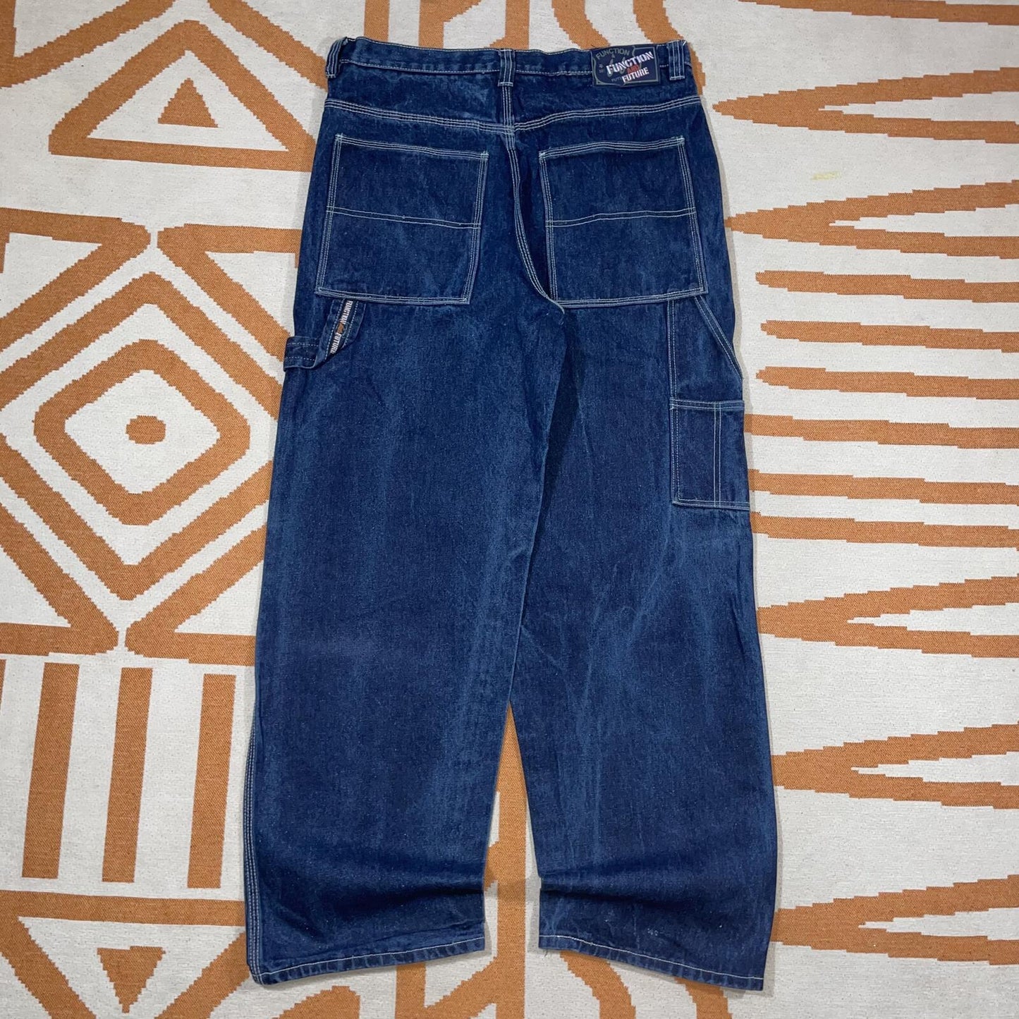 Function & Future 00s Baggy Blue Denim Carpenter Jeans 36x33