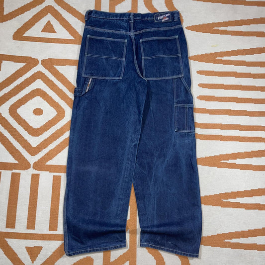 Function & Future 00s Baggy Blue Denim Carpenter Jeans 36x33