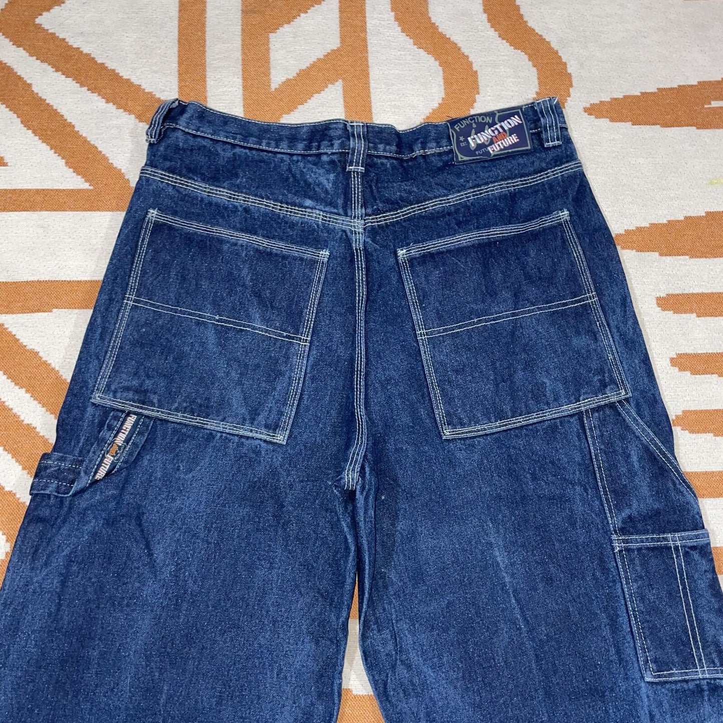 Function & Future 00s Baggy Blue Denim Carpenter Jeans 36x33