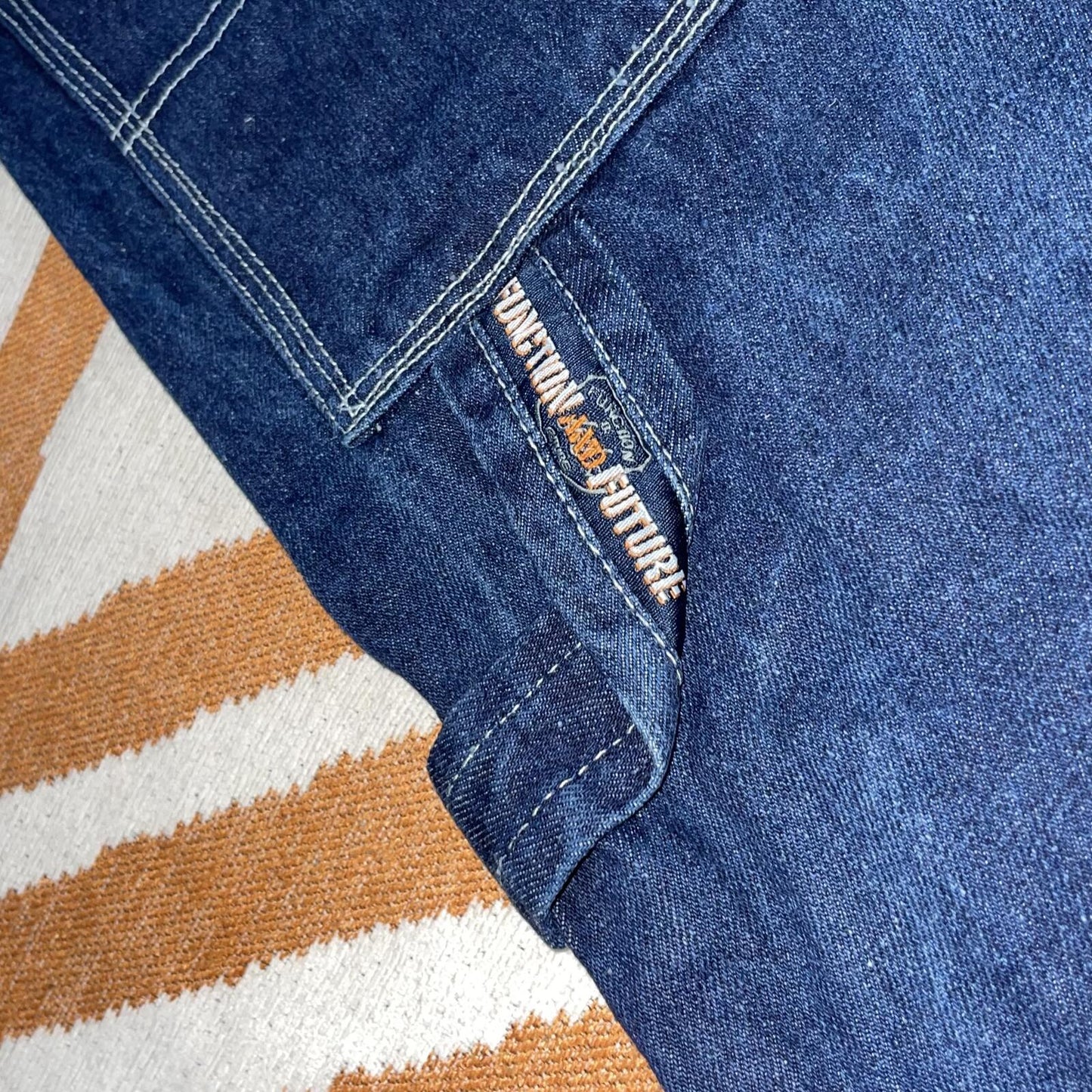 Function & Future 00s Baggy Blue Denim Carpenter Jeans 36x33