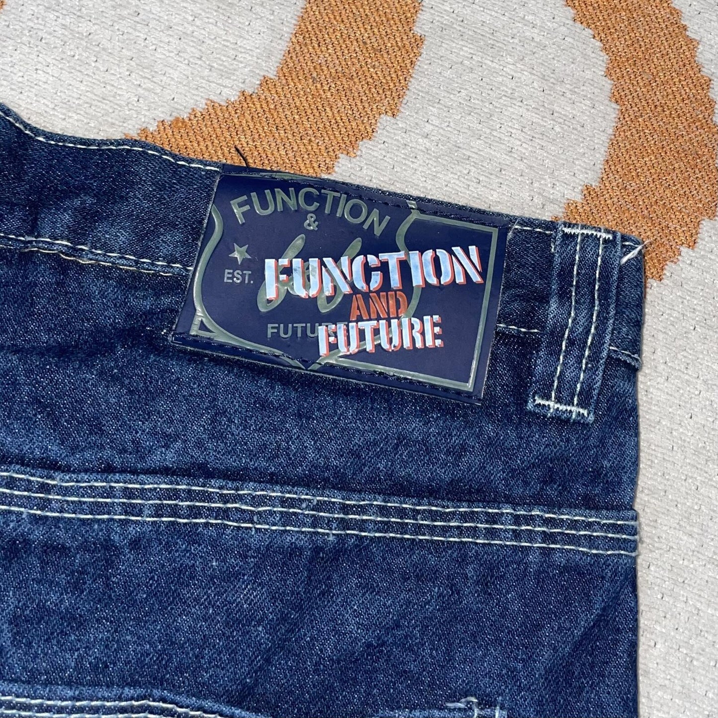 Function & Future 00s Baggy Blue Denim Carpenter Jeans 36x33