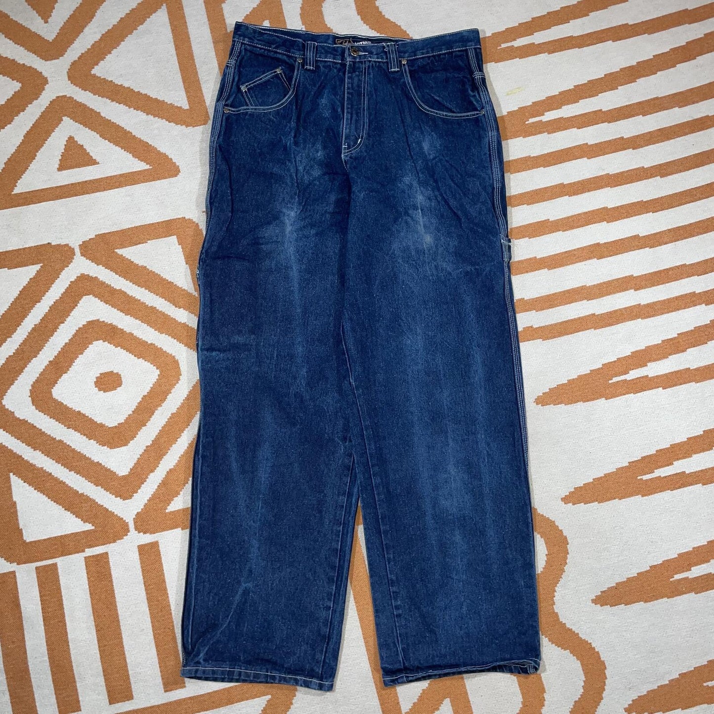 Function & Future 00s Baggy Blue Denim Carpenter Jeans 36x33