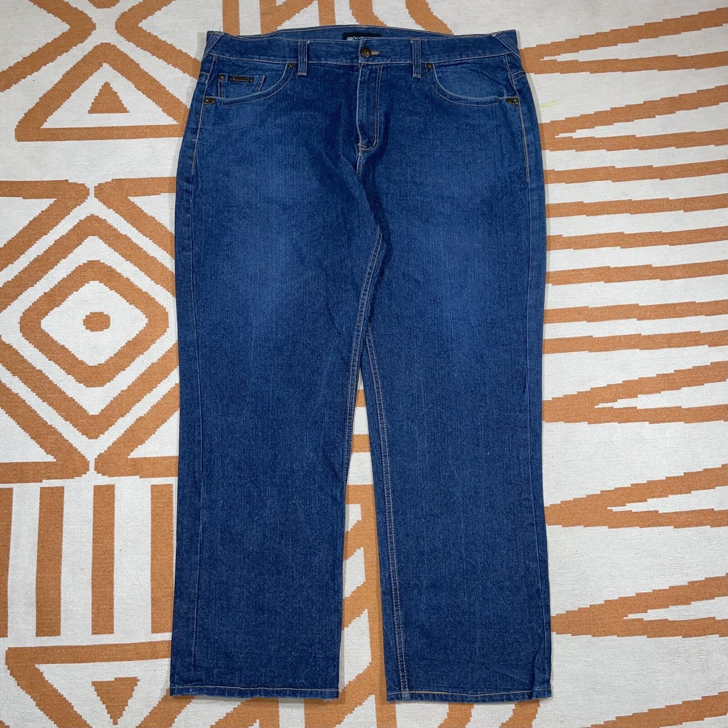 Ecko Unltd. 00s Baggy Embroidered Blue Jeans 46x33