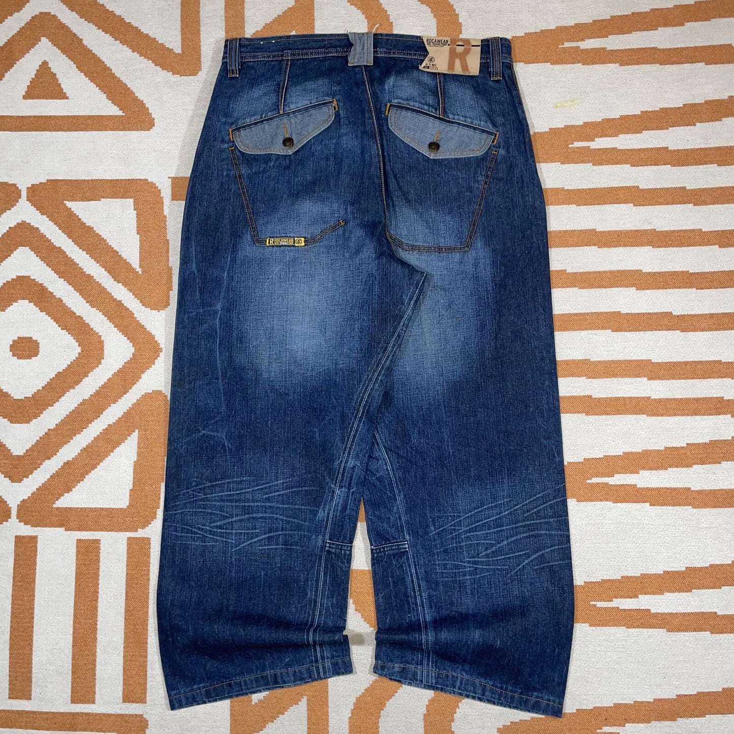 Rocawear 00s Baggy Denim Blue Jeans 34x28