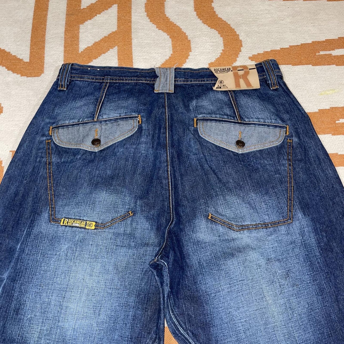 Rocawear 00s Baggy Denim Blue Jeans 34x28