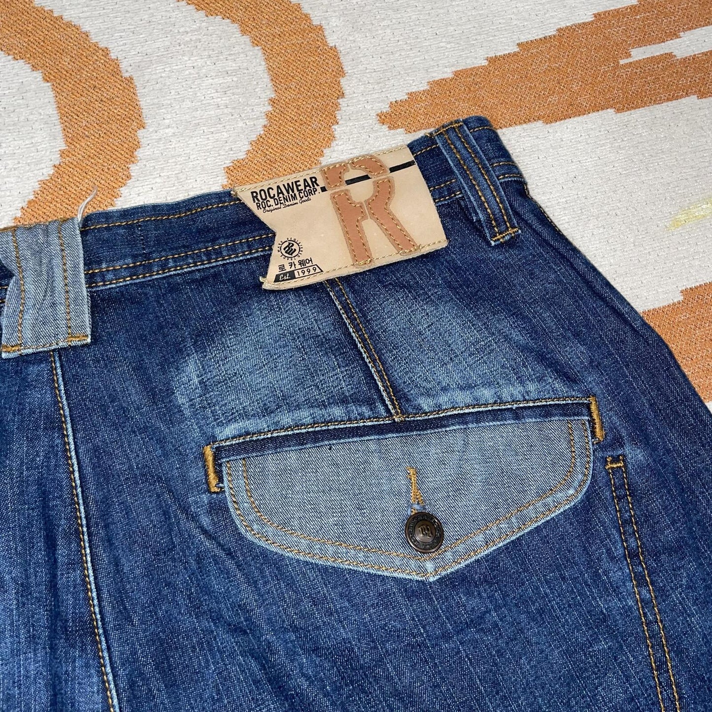 Rocawear 00s Baggy Denim Blue Jeans 34x28