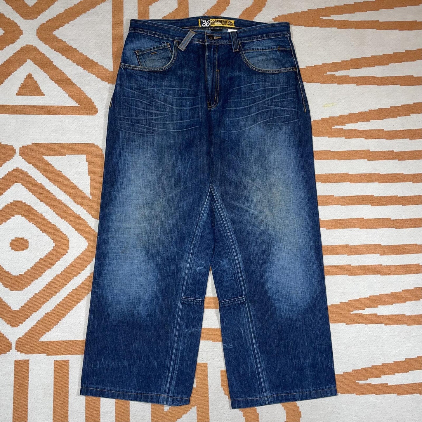 Rocawear 00s Baggy Denim Blue Jeans 34x28