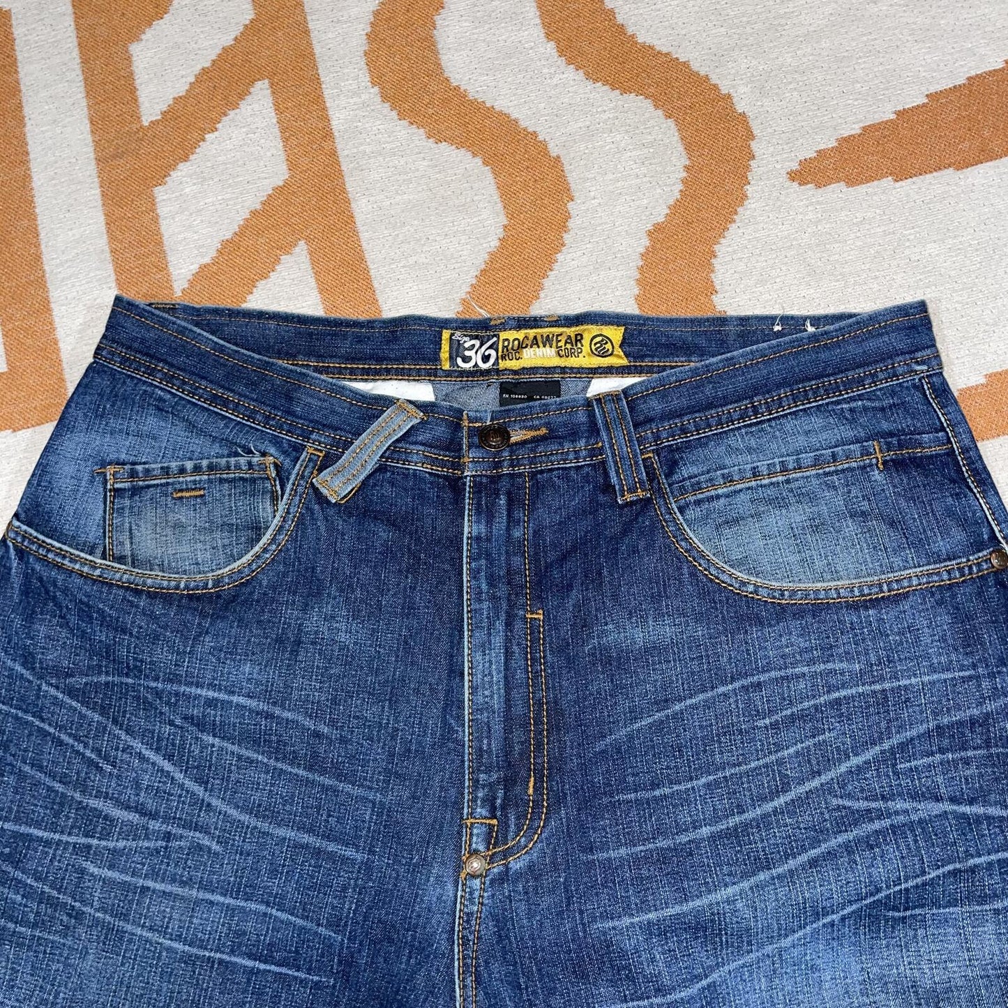 Rocawear 00s Baggy Denim Blue Jeans 34x28