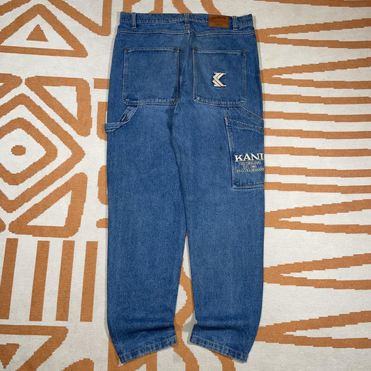 Karl Kani 00s Embroidered Loose Jeans 36x32