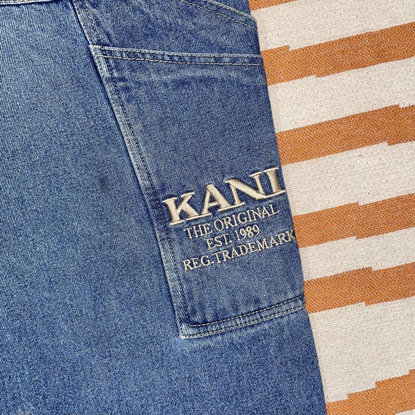 Karl Kani 00s Embroidered Loose Jeans 36x32