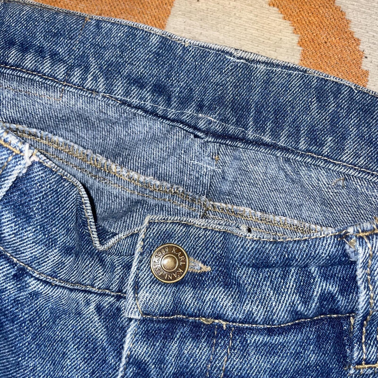Karl Kani 00s Embroidered Loose Jeans 36x32