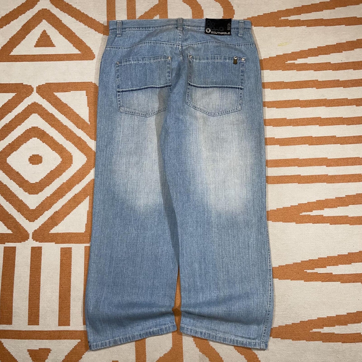 Southpole 00s Baggy Denim Hexagon Jeans 36x31