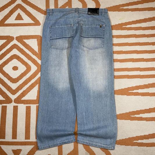 Southpole 00s Baggy Denim Hexagon Jeans 36x31