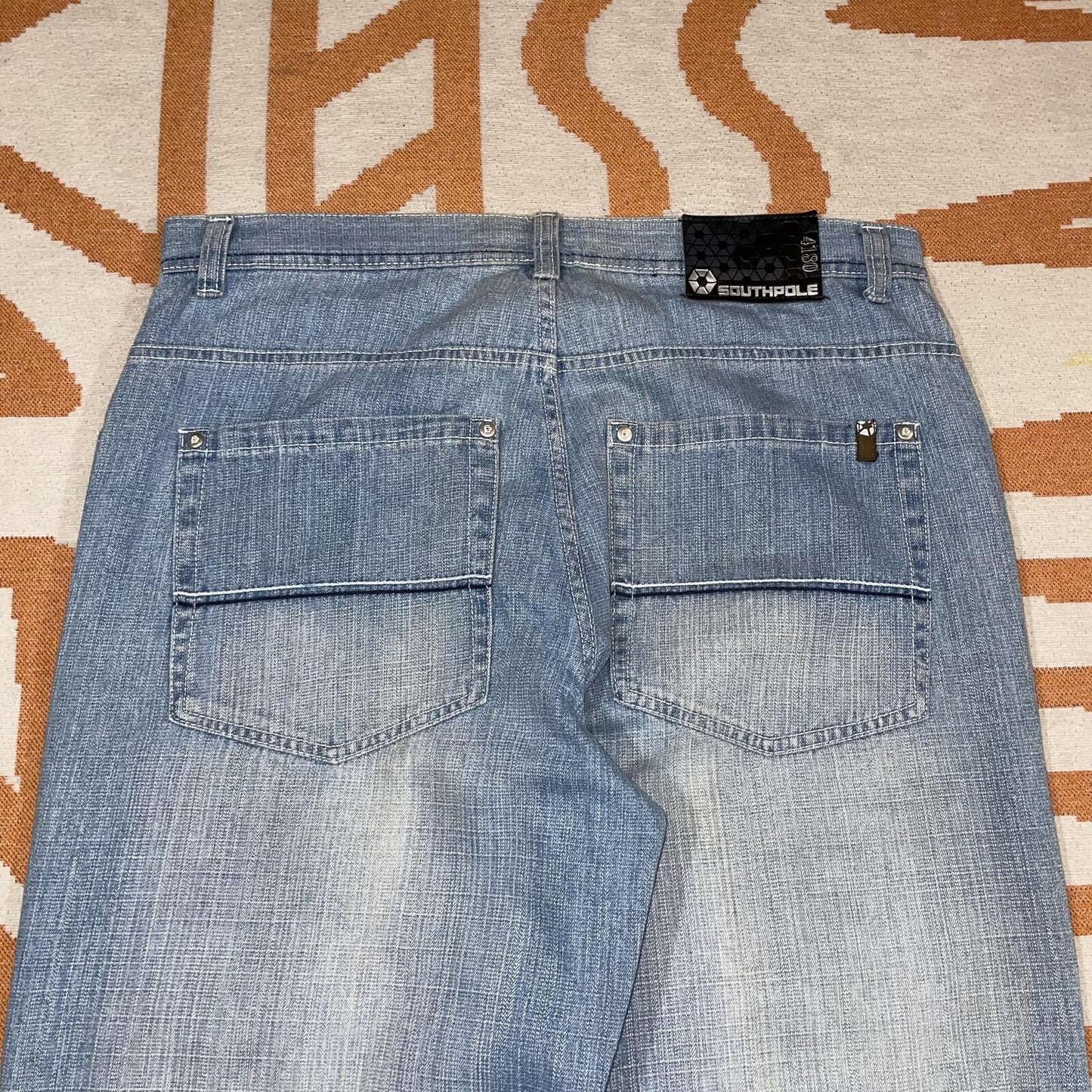 Southpole 00s Baggy Denim Hexagon Jeans 36x31