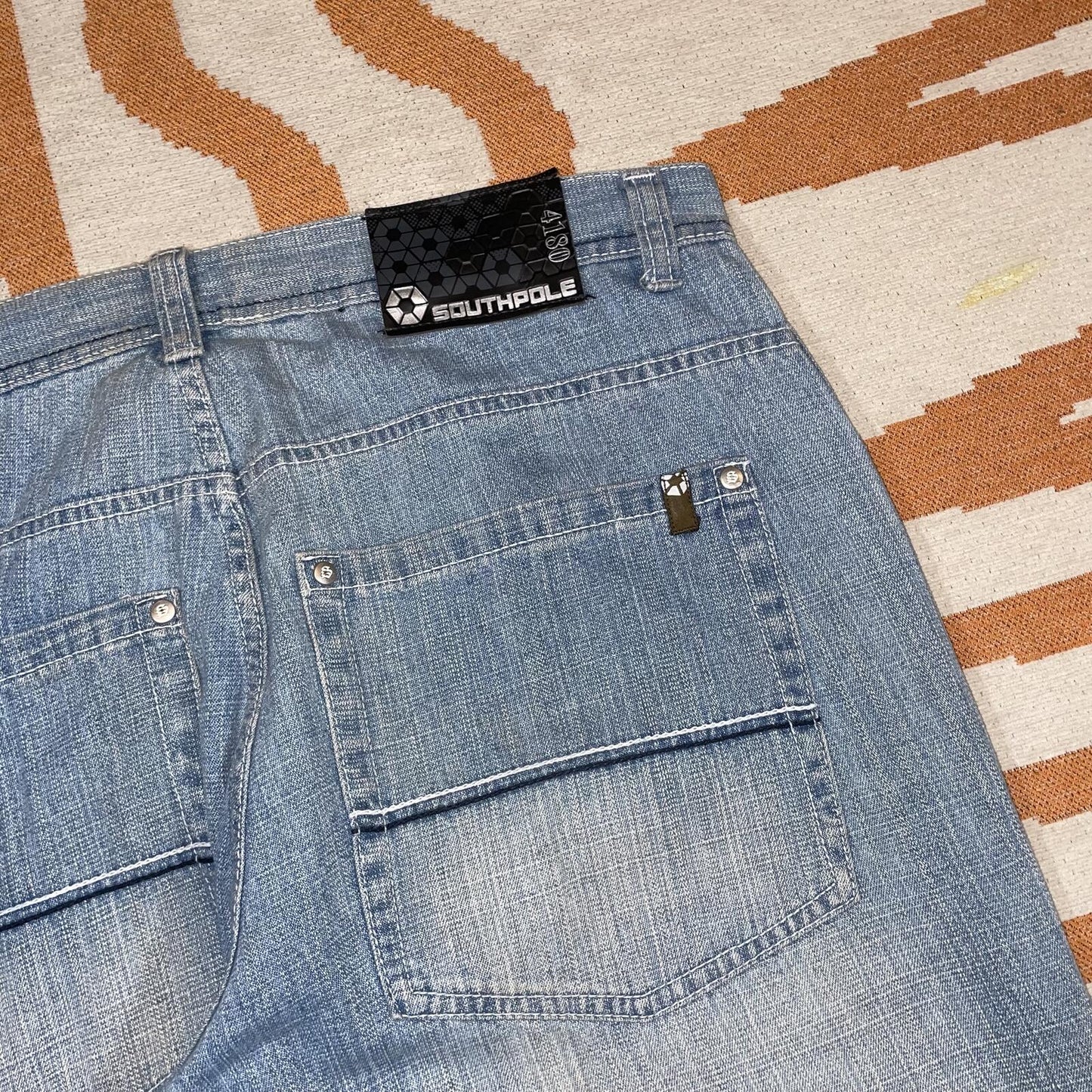 Southpole 00s Baggy Denim Hexagon Jeans 36x31