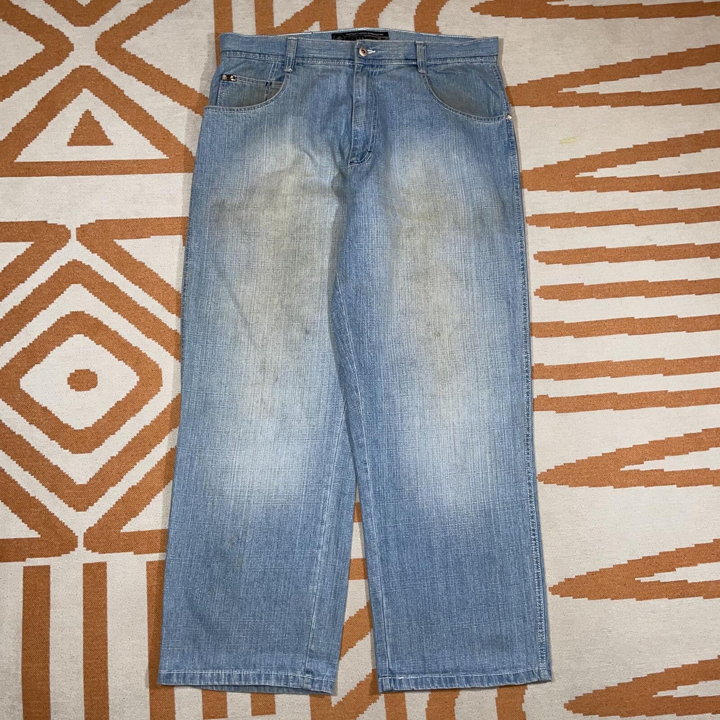Southpole 00s Baggy Denim Hexagon Jeans 36x31