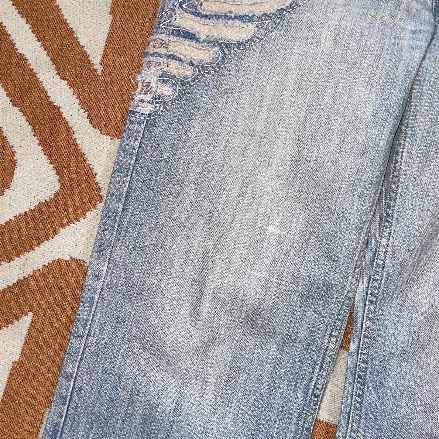 World & Jeans 00s Embroidered Baggy Jeans 34x29
