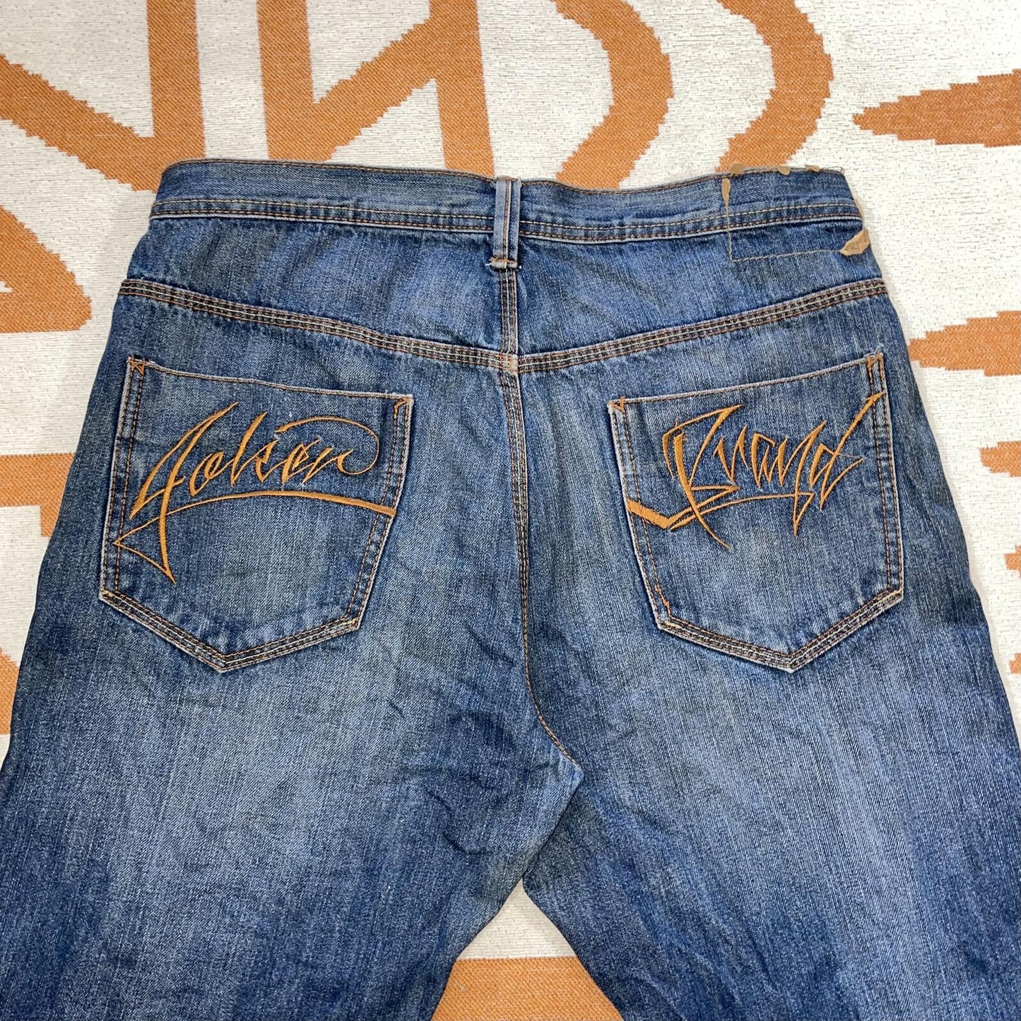 Joker 00s Embroidered Signature Loose Jeans 36x32